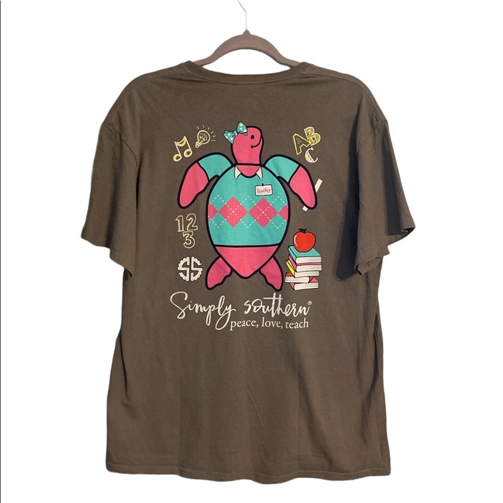 Simply Southern Teacher Graphic Short Sleeve T Size Large